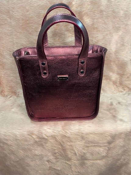 Mini tote en cuero genuino